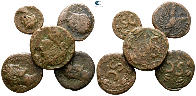 Lot of 5 Roman Provincial bronze coins / SOLD AS SEEN, NO RETURN!

very fine