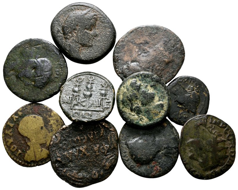 Lot of ca. 10 Roman Provincial bronze coins / SOLD AS SEEN, NO RETURN!

nearly...