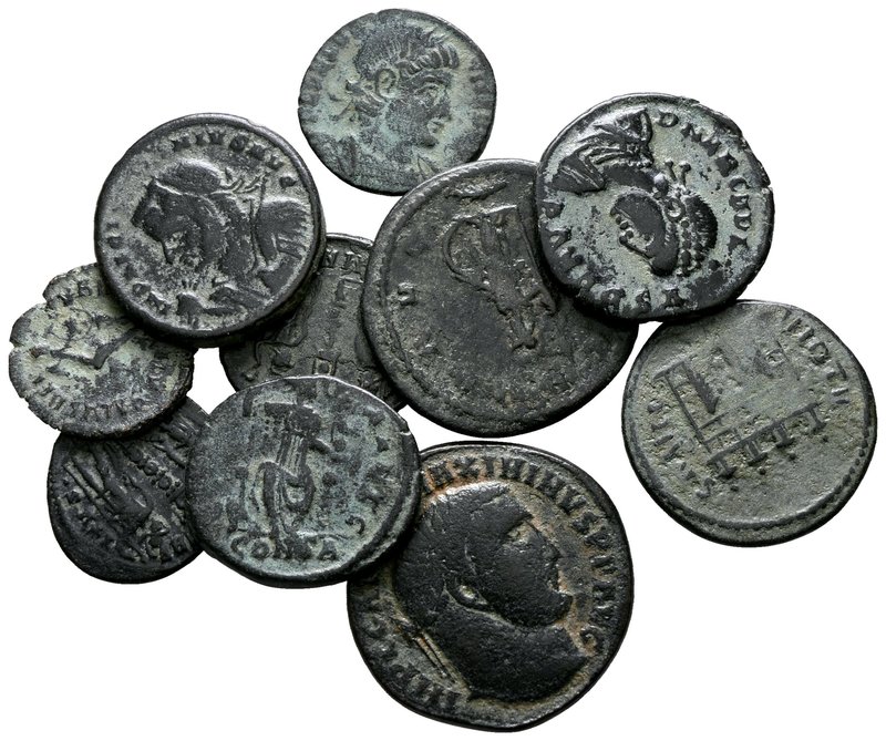 Lot of ca. 10 Roman bronze coins / SOLD AS SEEN, NO RETURN!

very fine