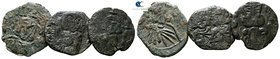 Lot of 3 Byzantine bronze coins / SOLD AS SEEN, NO RETURN!nearly very fine