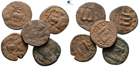 Lot of 5 Islamic bronze coins / SOLD AS SEEN, NO RETURN!nearly very fine