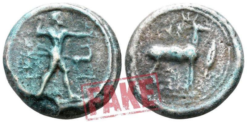 Bruttium. Kaulonia circa 475-425 BC. SOLD AS SEEN; MODERN REPLICA / NO RETURN !...