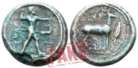 Bruttium. Kaulonia circa 475-425 BC. SOLD AS SEEN; MODERN REPLICA / NO RETURN !. Electrotype "Nomos"