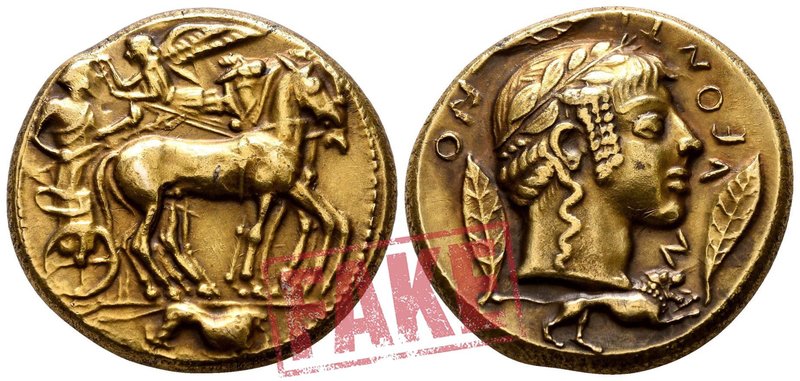 Sicily. Leontini circa 466-460 BC. SOLD AS SEEN; MODERN REPLICA / NO RETURN !
E...