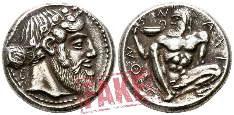 Sicily. Naxos circa 461-430 BC. SOLD AS SEEN; MODERN REPLICA / NO RETURN !
Elec...