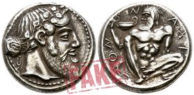 Sicily. Naxos circa 461-430 BC. SOLD AS SEEN; MODERN REPLICA / NO RETURN !. Electrotype "Tetradrachm"