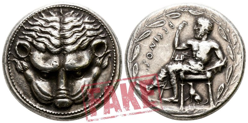 Bruttium. Rhegion circa 435-425 BC. SOLD AS SEEN; MODERN REPLICA / NO RETURN !
...