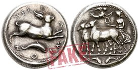 Sicily. Messana circa 412-408 BC. SOLD AS SEEN; MODERN REPLICA / NO RETURN !. Electrotype "Tetradrachm"