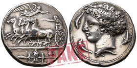 Sicily. Syracuse. Time of Dionysios I circa 405-367 BC. SOLD AS SEEN; MODERN REPLICA / NO RETURN !. Electrotype "Decadrachm"