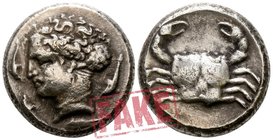 Sicily. Motya circa 400-397 BC. SOLD AS SEEN; MODERN REPLICA / NO RETURN !. Electrotype "Tetradrachm"