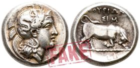 Lucania. Thourioi circa 350-300 BC. SOLD AS SEEN; MODERN REPLICA / NO RETURN !. Electrotype "Distater"