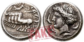 Sicily. Uncertain mint circa 350-300 BC. SOLD AS SEEN; MODERN REPLICA / NO RETURN !. Electrotype "Tetradrachm"