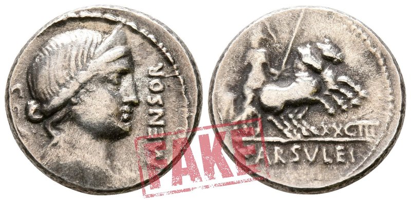 Roman Republic. Rome. L. Farsuleius Mensor 76 BC. SOLD AS SEEN; MODERN REPLICA /...