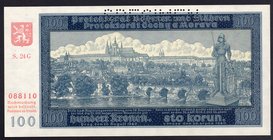 Bohemia & Moravia 100 Korun 1940 SPECIMEN

P# 7s; # 088110