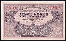 Czechoslovakia 10 Korun 1927

P# 20a; S.N. 203, # 465486