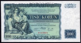 Czechoslovakia 1000 Korun 1934 SPECIMEN

P# 26s; # D 015674