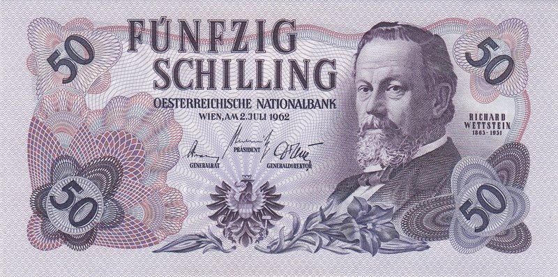 Austria 50 Shillings 1962

P# 137; UNC