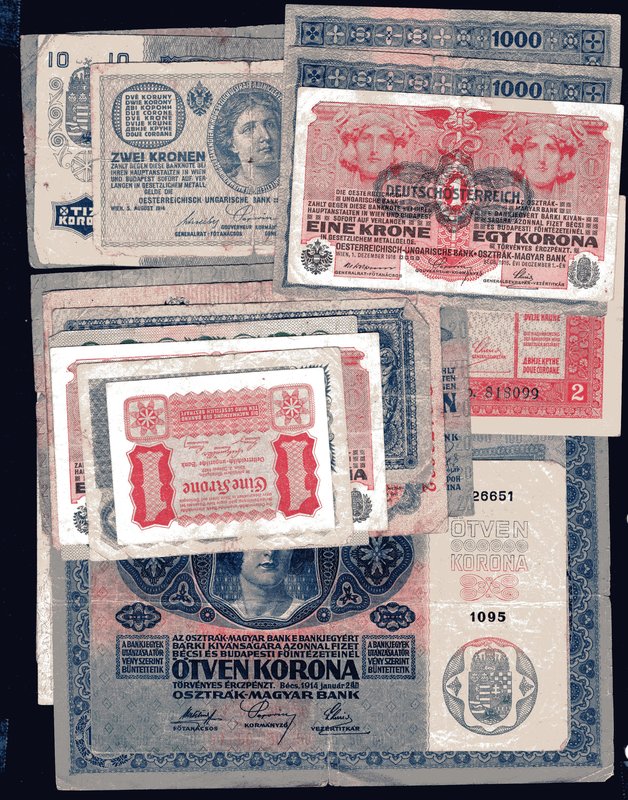 Austria-Hungary Lot of 20 Banknotes

Different Dates & Denominations