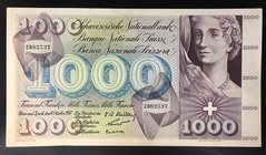 Switzerland 1000 Francs 1957

P# 52b; № 2B82537