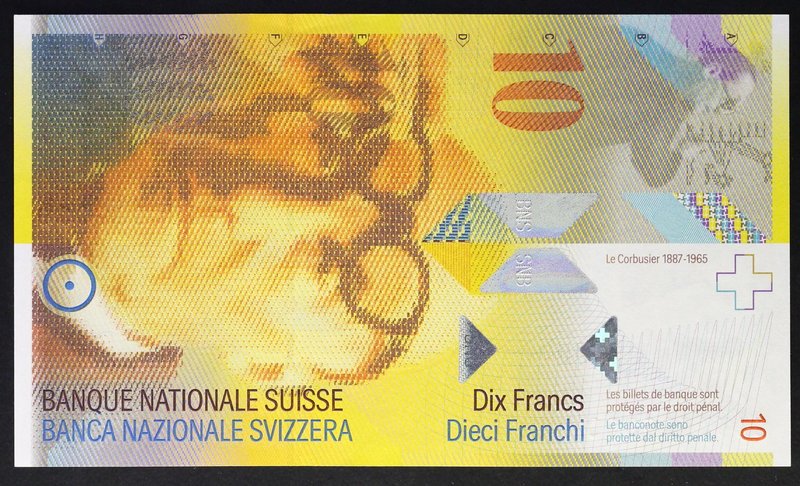 Switzerland 10 Francs 2000

P# 67; № 00 C 5651273; UNC