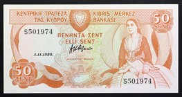 Cyprus 50 Sent 1989

P# 52; № S 501974; UNC