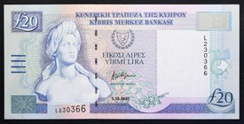 Cyprus 20 Lira 1997 RARE!

P# 56; № L 230366; aUNC; "Aphrodite"; RARE!