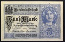 Germany 5 Mark 1917

P# 56; № N 10851418; UNC- (No Folds)