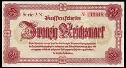 Germany - Third Reich 20 Reichsmark 1945

P# 187; Sudetenland and Lower Silesia; UNC