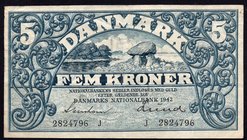 Denmark 5 Kroner 1942

P# 30h; VF-