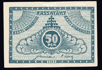 Estonia 50 Penni 1919

P# 42a; XF