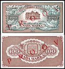 Estonia 100 Marka 1923 SPECIMEN

P# 51s; 01234567890000; PROOW; Face and Back; UNC