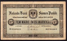 Finland 5 Markkaa 1886

P# A50b; F+
