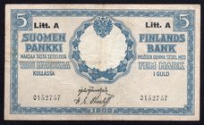 Finland 5 Markkaa 1909

P# 24a; F/VF