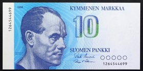 Finland 10 Markka 1986

P# 113; № 1264544699; UNC; "Paavo Nurmi"