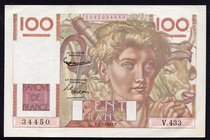France 100 Francs 1952

P# 128d; VF/XF