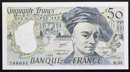 France 50 Francs 1983

P# 152; № M.33 788031; UNC; "Quentin de la Tour"