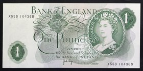 Great Britain 1 Pound 1970 - 1977

P# 374; № X55B 104368; UNC