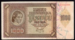 Croatia 1000 Kuna 1941

P# 4a; AUNC