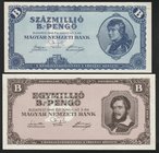 Hungary Lot of 2 Banknotes 1946

P# 134 136