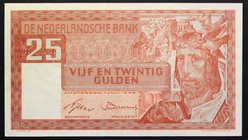 Netherlands 25 Gulden 1949 VERY RARE!

P# 84; № 3 CQ 046184; aUNC; "Salomo"; RARE!