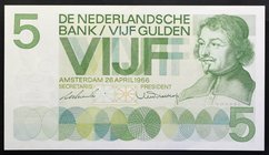 Netherlands 5 Gulden 1966

P# 90a; № 1 QH 091693; UNC