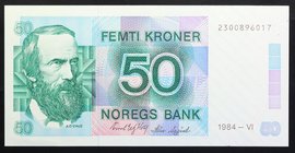 Norway 50 Kroner 1984

P# 42; № 2300896017; UNC- (No Folds)