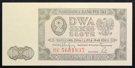 Poland 2 Zlotych 1948 RARE!

P# 134; № BR 5681837; UNC; RARE!