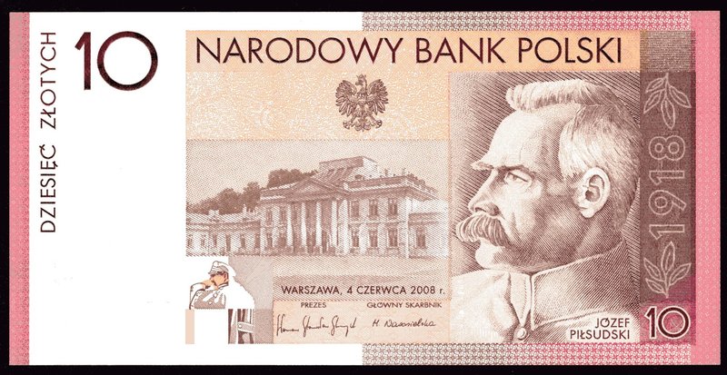 Poland 10 Zlotych 2008

NBP Jozef Pilsudski - 90th Anniversary of Independence...