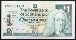 Scotland 1 Pound 1997 Commemorative

P# 359; № AGB 0804207; UNC; "Alexander Graham Bell"