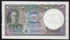 Ceylon 1 Rupee 1949

P# 34; VF+
