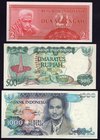 Indonesia Lot of 3 Banknotes 1956 - (1982)

2 1/2-500-1000 Rupiah; P# 75, 121, 119; AUNC-UNC