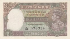 India 5 Rupees 1943

P# 18b; UNC