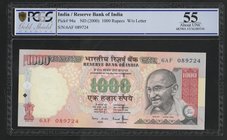 India 1000 Rupees 2000 PCGS 55 About UNC

#6AF089724; P# 94a