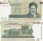 Iran 100,000 Rials 2010

P# 151; 166x79mm; UNC